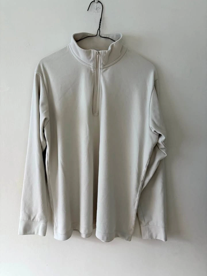 Men’s cream / offwhite quarter zip