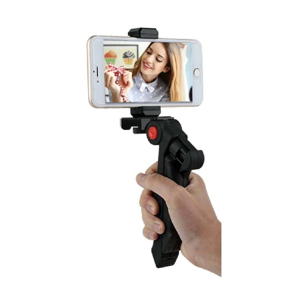 Pistol grip camera / smartphone tripod handle stabilizer