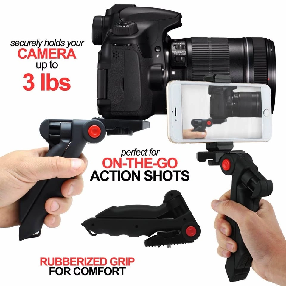Pistol grip camera / smartphone tripod handle stabilizer - photo 5
