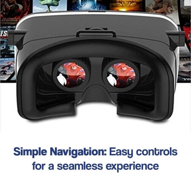 LEX VR8000 Virtual Reality VR Gaming Glasses Goggles + Remote - photo 5
