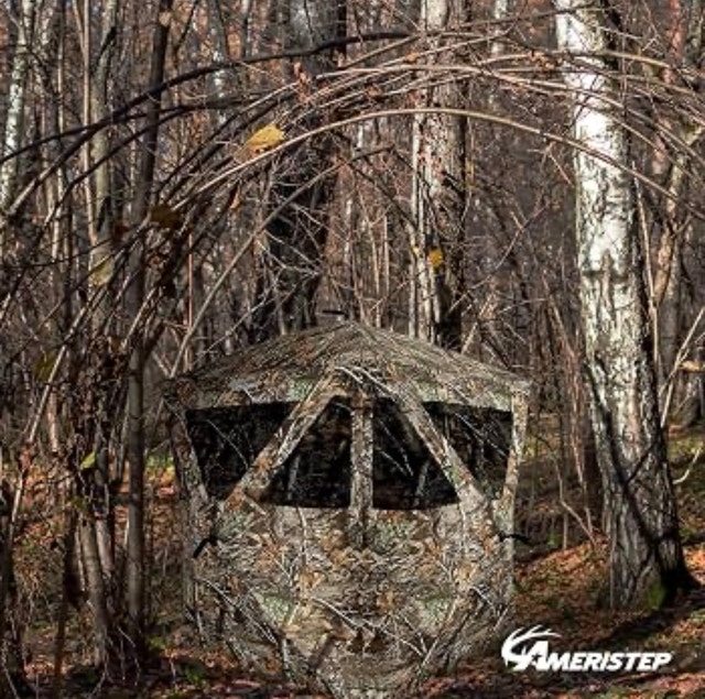 Brand New Ameristep Brickhouse 3-Person Hunting Ground Blind
