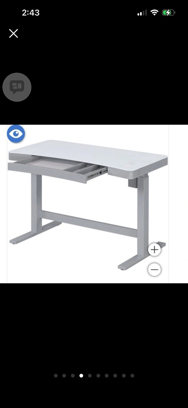 Tresanti Adjustable Glass Top USB Wireless Sit/Stand Desk - photo 4