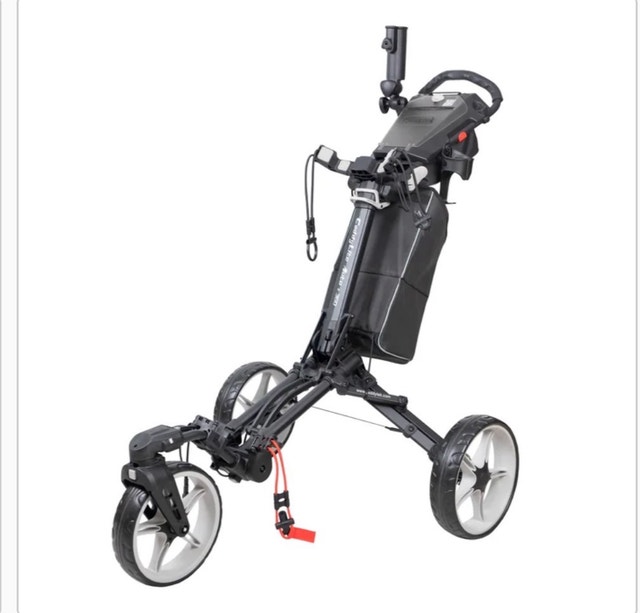 CaddyTek CaddyLite Auto + 360 Foldable Golf Push Cart