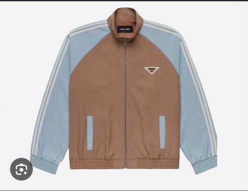 Homme + Femme Track Jacket Salmon XL Zip Closure Logo Accent