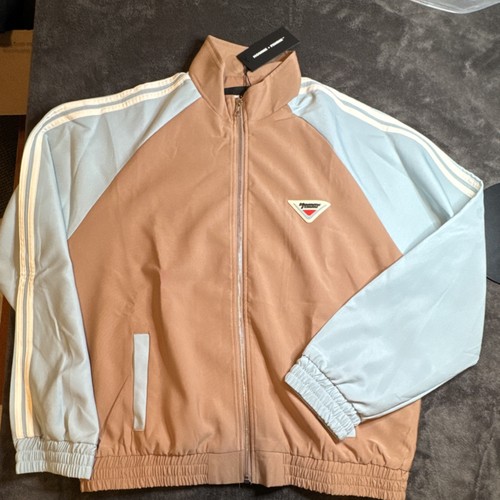 Homme + Femme Track Jacket Salmon XL Zip Closure Logo Accent - photo 2