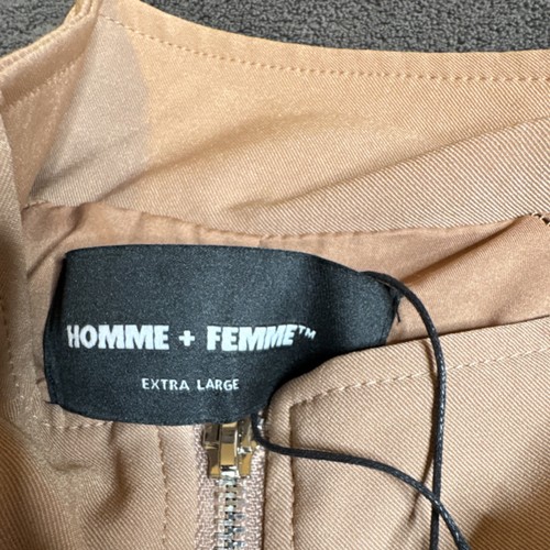 Homme + Femme Track Jacket Salmon XL Zip Closure Logo Accent - photo 4