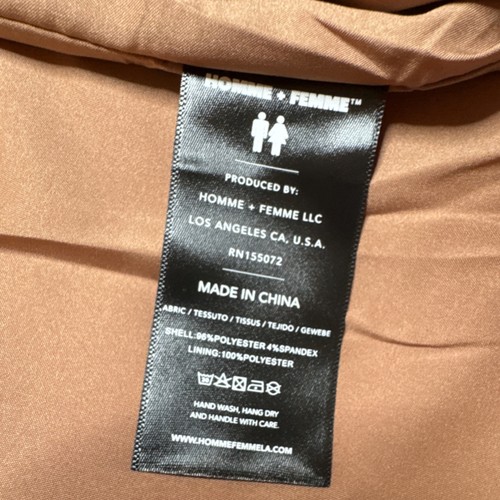 Homme + Femme Track Jacket Salmon XL Zip Closure Logo Accent - photo 5