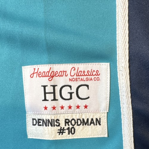 Dennis Rodman #10 High School Basketball Jersey Blue XL - photo 5