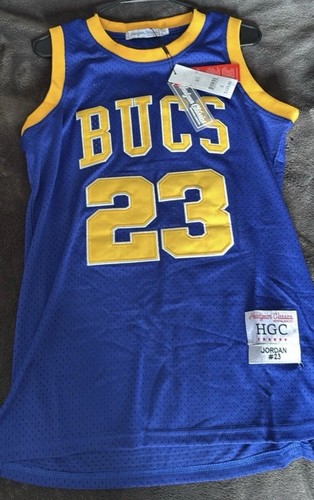 Michael Jordan Laney High School #23 Basketball Jersey Blue/Yell - photo 2