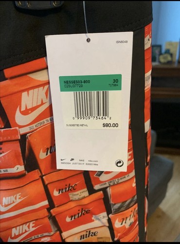 Nike Men's Orange Black Graphic Board Shorts Size 30 - photo 2