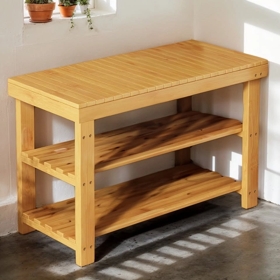 SOCE057 A2422 All-in-One Hallway Bench with Shoe Rack - photo 2
