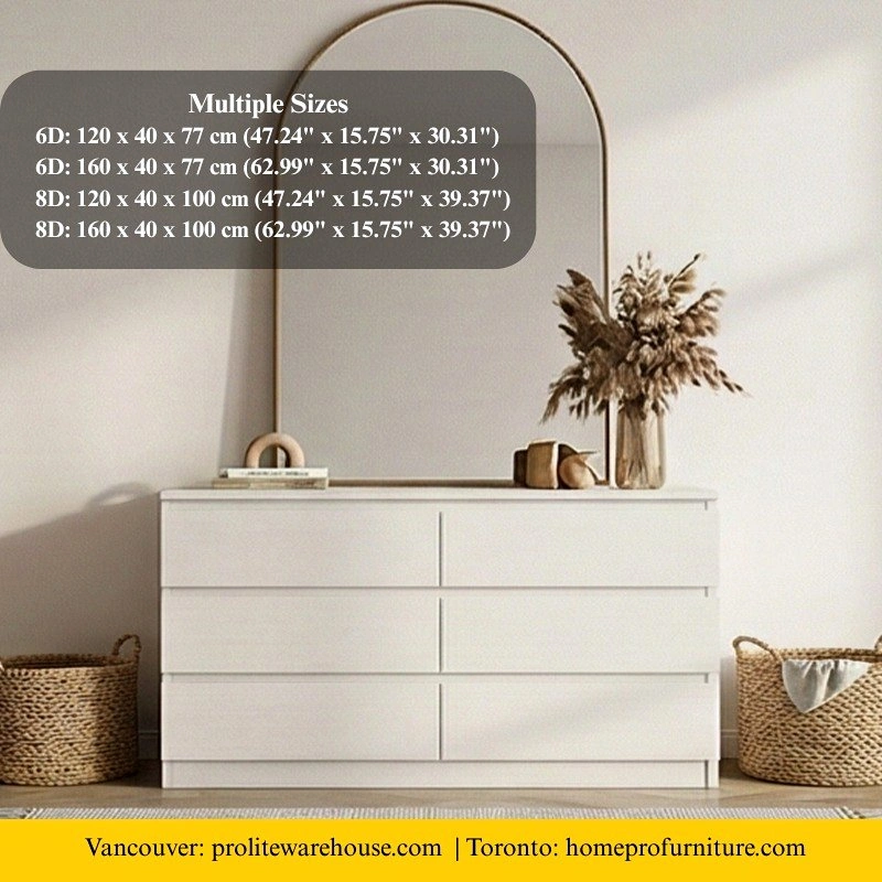 Elegant White Multi-Drawer Dresser – Modern Accent Storage