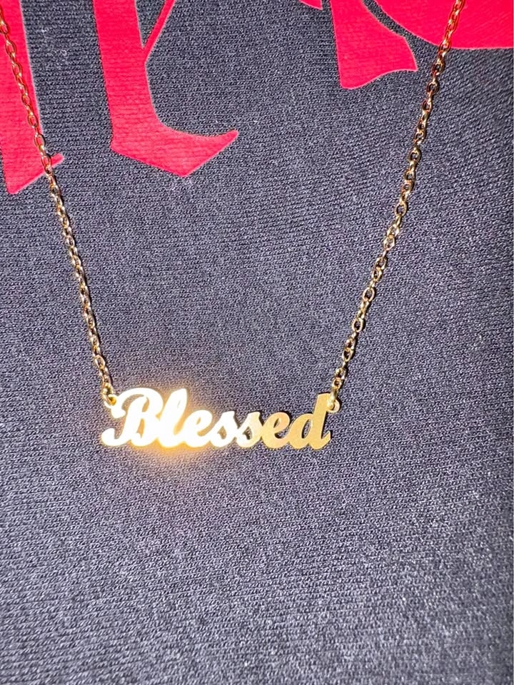 Blessed Necklace Stainless Steel 18” plus 2” extension