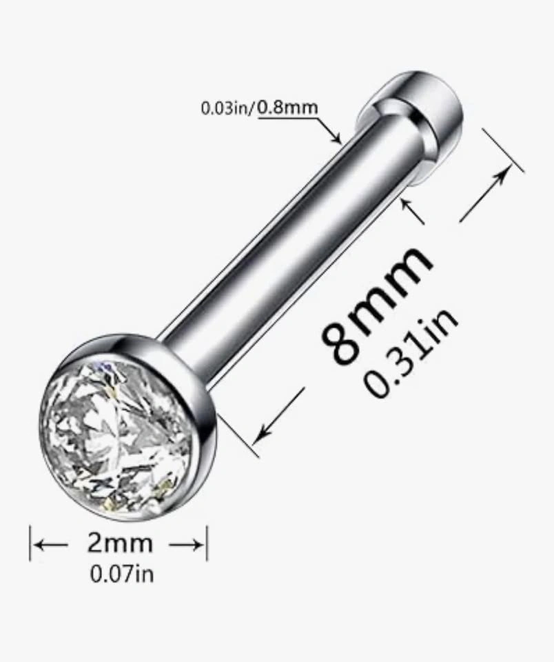 Crystal Nose Studs ✨ - photo 3