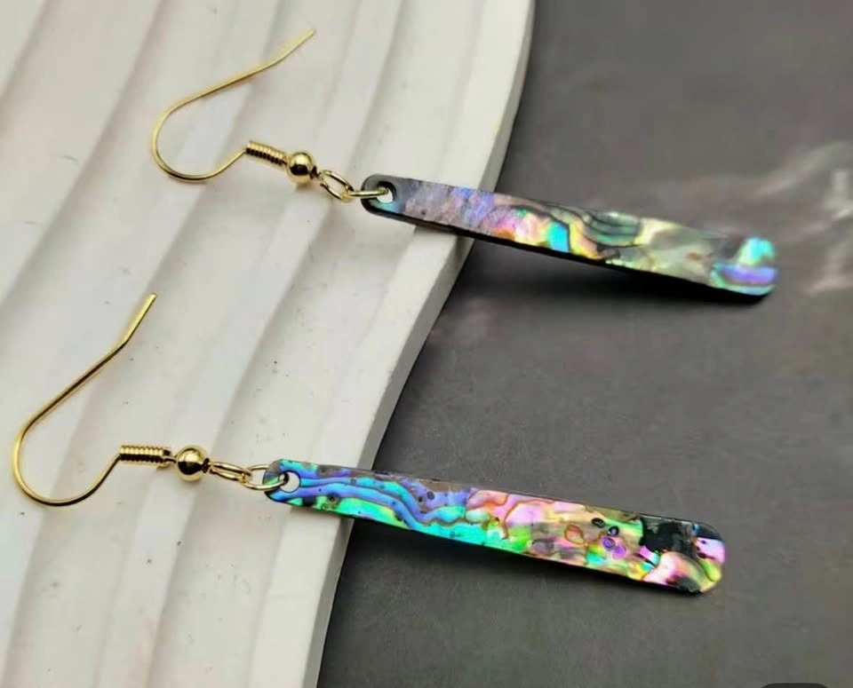 Abalone Shell Earrings 🩵 - photo 3