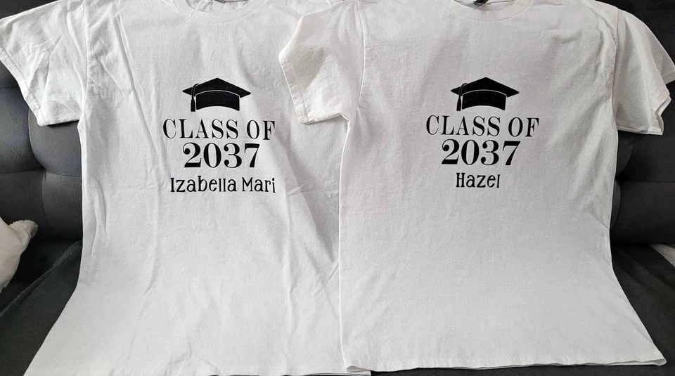 Class of 20__ shirt keepsake (can be personalized with name)