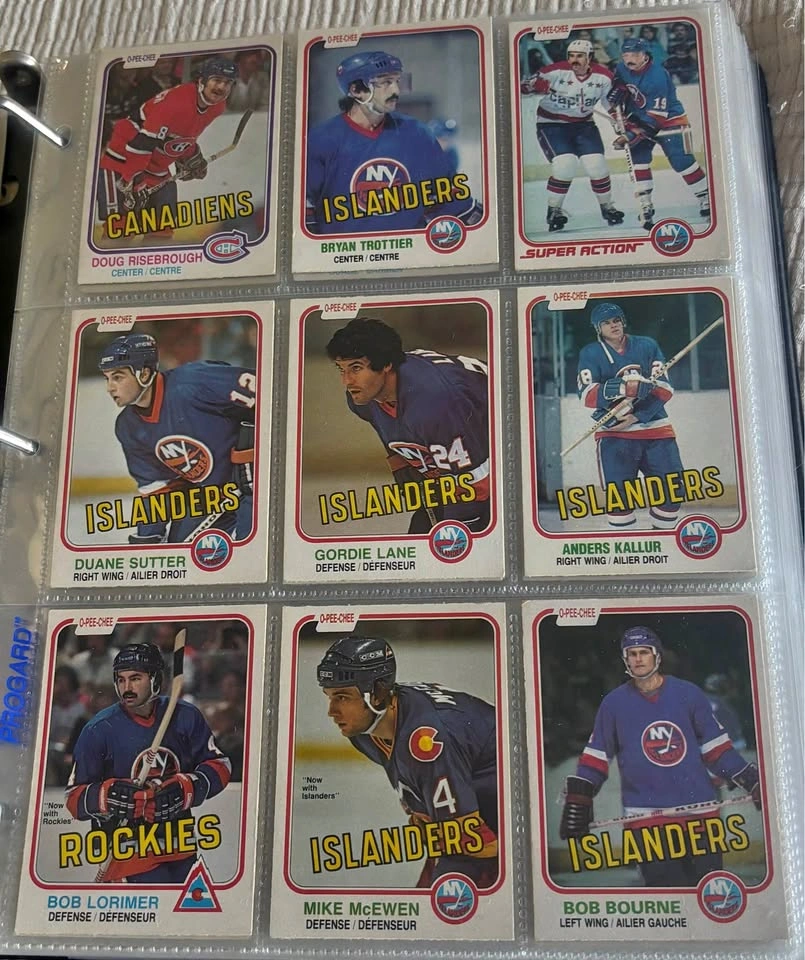 9 total 1981-82 O-Pee-Chee Hockey Cards - Near Mint