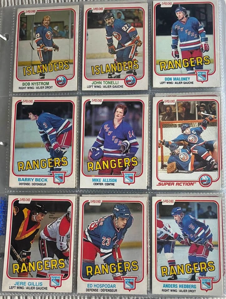 9 1981-82 near mint O-Pee-Chee Hockey Cards for $20 total