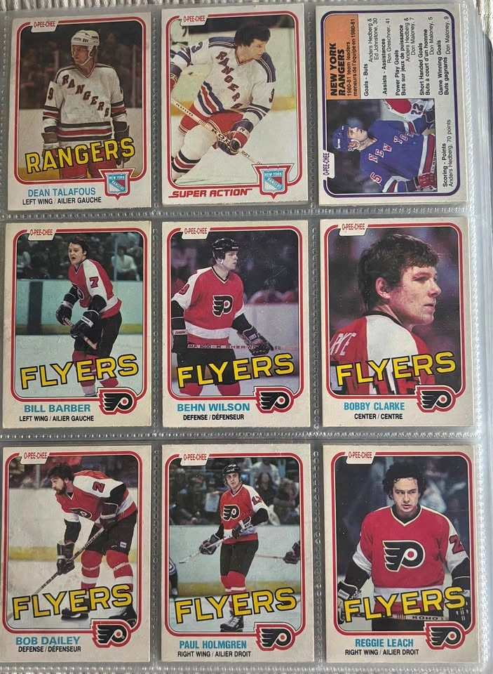 9 mint O-Pee-Chee Hockey Cards from 1981-82 season for $20