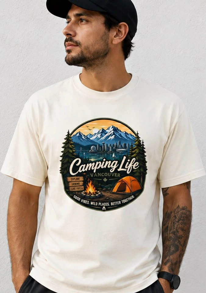 Custom Camping Life Vancouver T-Shirt