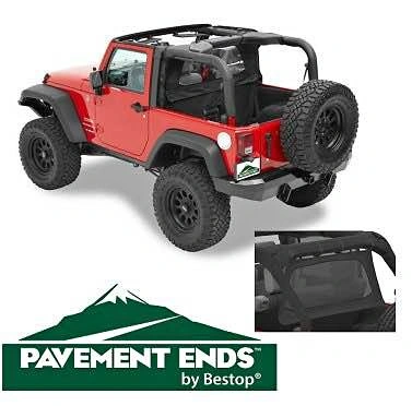 Pavement Ends Bestop Cab Curtain Jeep Wrangler JK 41424