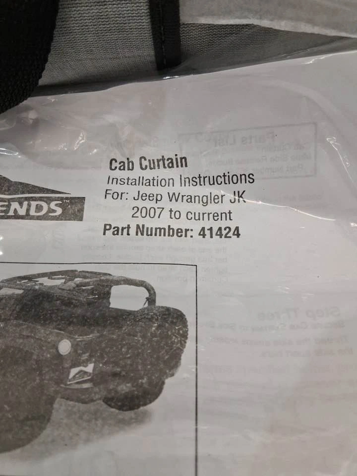 Pavement Ends Bestop Cab Curtain Jeep Wrangler JK 41424 - photo 3
