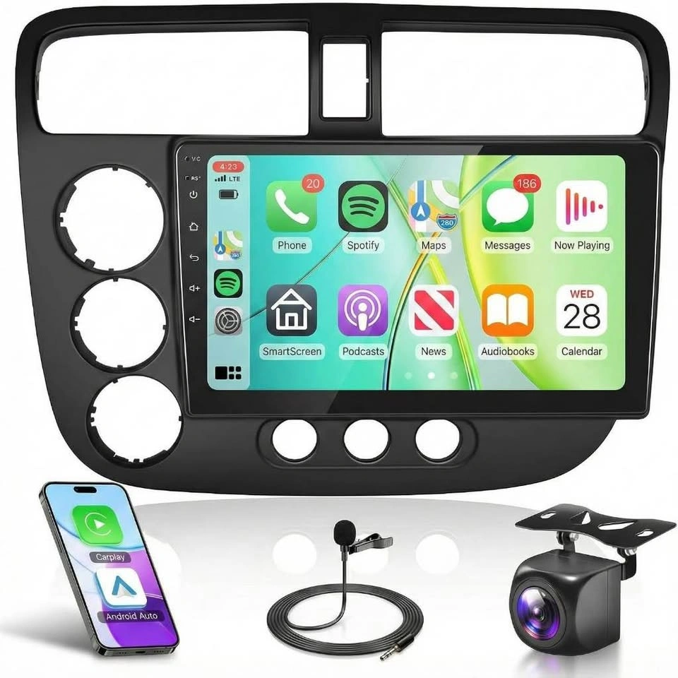 Honda Civic 2005 Car Stereo CarPlay Android Auto Backup Camera - photo 2