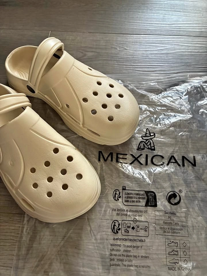Mexican Brand Cream Clogs Size 38-39