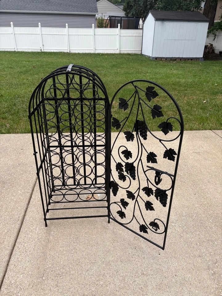 33 Bottle Wrought Iron Wine Rack - photo 2