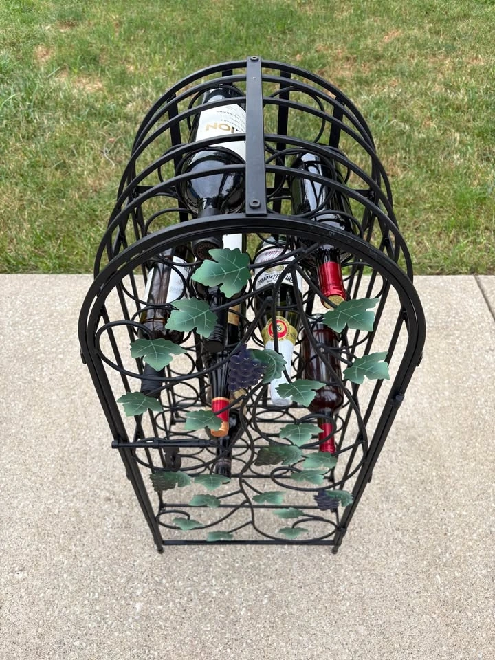 33 Bottle Wrought Iron Wine Rack - photo 5