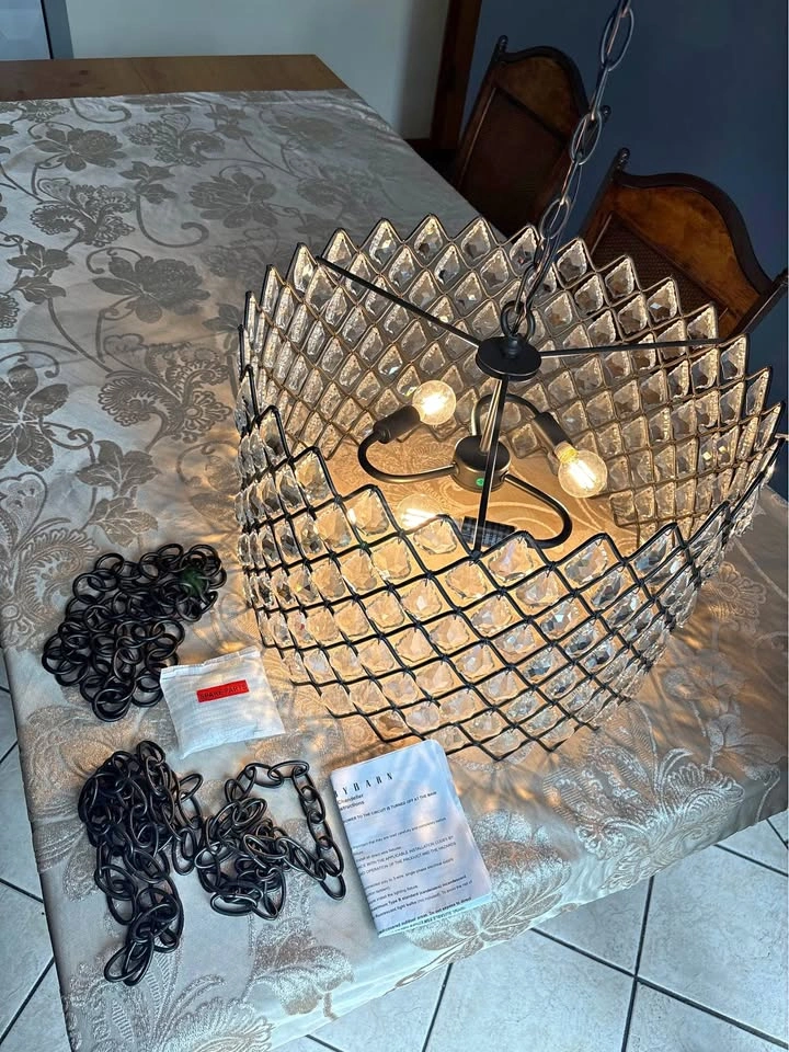 Pottery Barn Arden 20” Crystal Chandelier