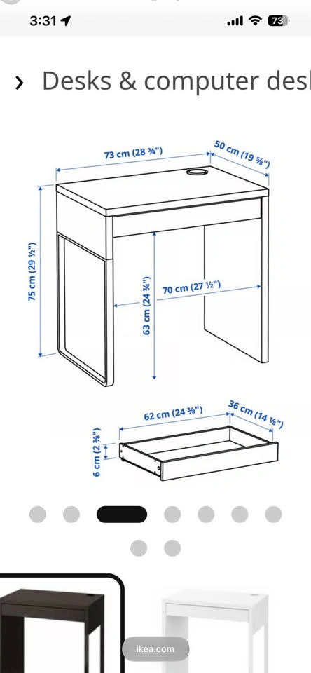 Ikea MICKE Table - photo 2