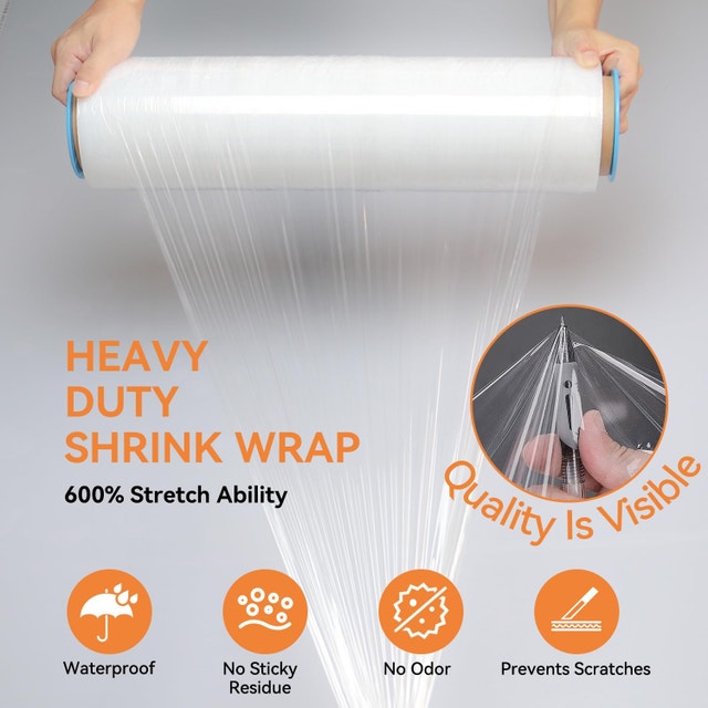 Stretch Film Shrink Wrap Roll 18" x 1500' - Industrial - photo 4