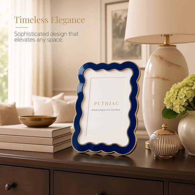 5x7 Scalloped Wavy Picture Frame, Metal Photo Frame - photo 4