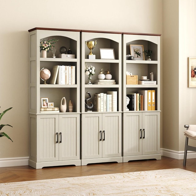 Yusong 70" Tall Arched Bookcase with 5 Tiers - photo 5