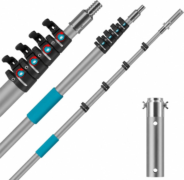 Pool Pole Telescopic 16FT Heavy Duty Upgraded Aluminum