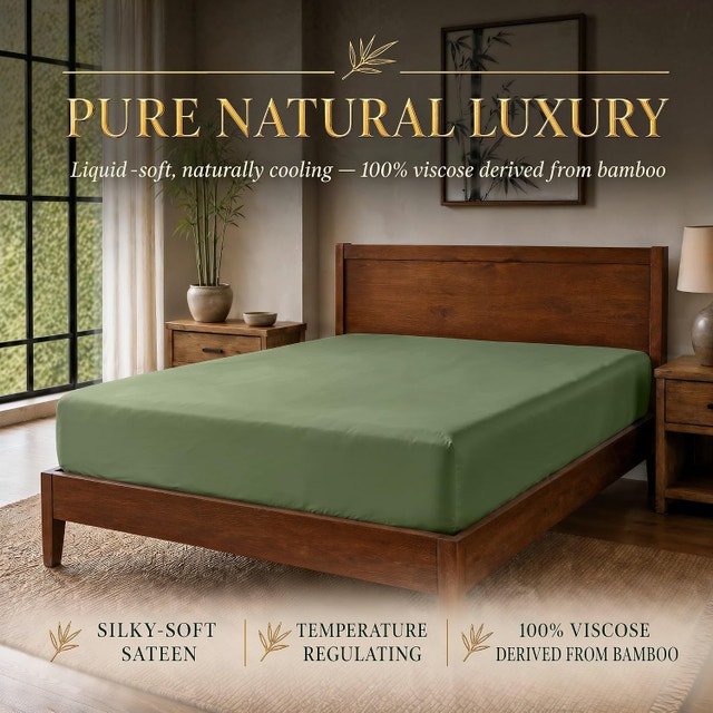 DECOLURE 100% Viscose Derived from Bamboo Fitted Sheet - photo 2