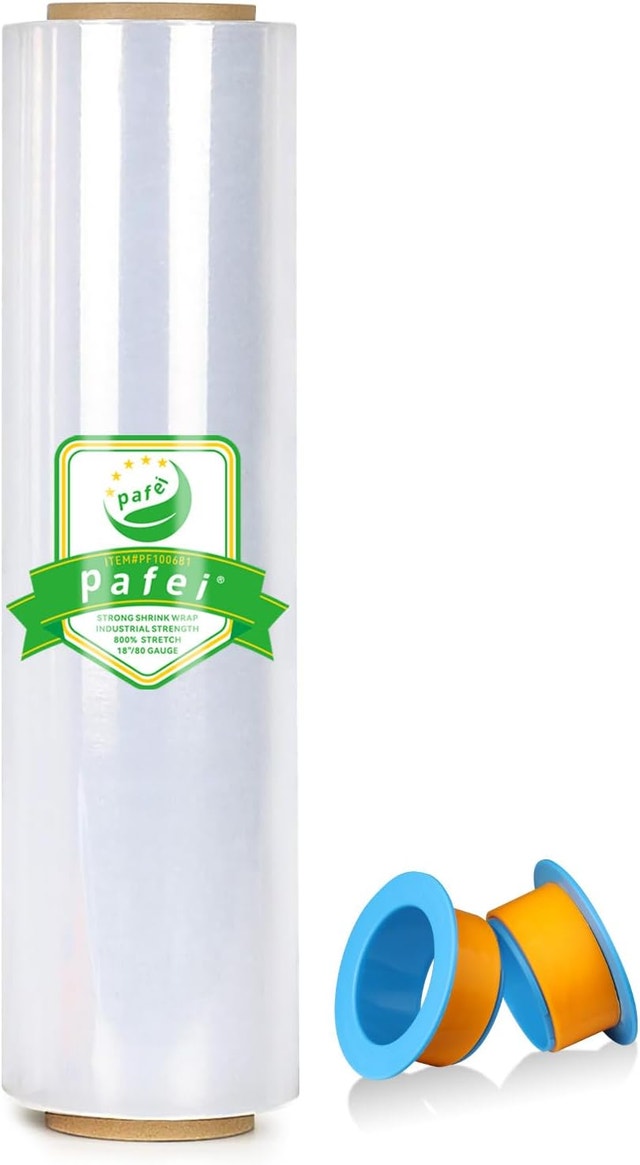 18" x 1500' Plastic Stretch/Shrink Wrap Roll - 70 Gauge