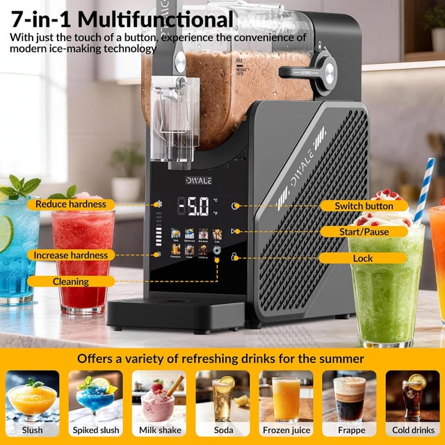 Slushy Machine 88 oz, 7-in-1 Slushie Machine for Home - photo 3