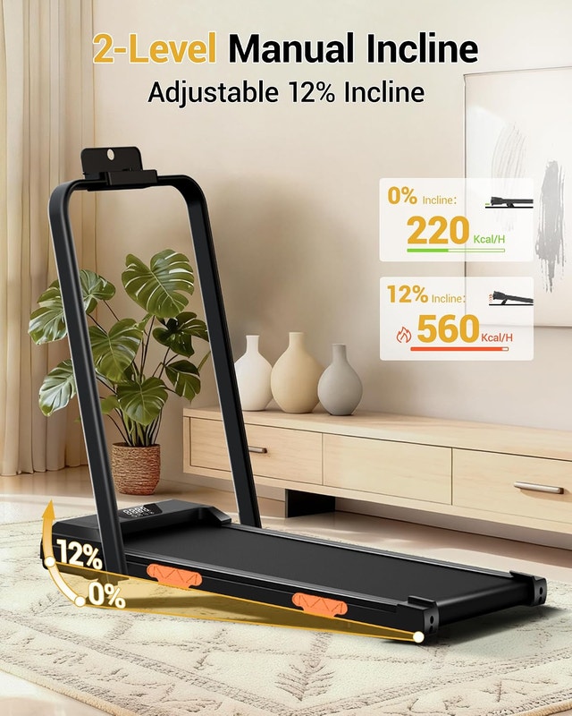15% Incline Walking Pad Treadmill for Home - photo 2