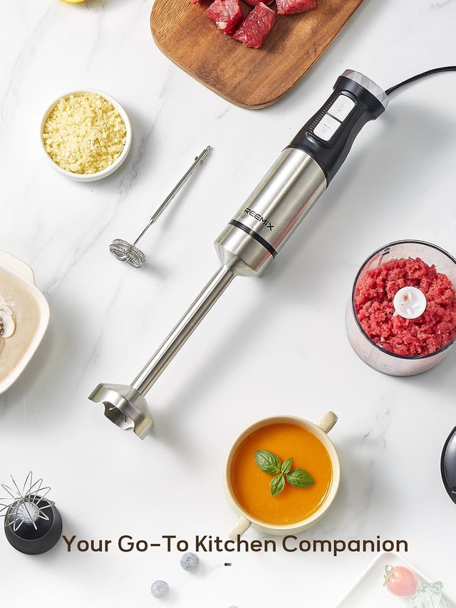 Reemix Immersion Blender Handheld, 5-in-1 Electric Hand - photo 2