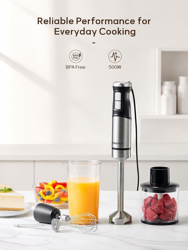 Reemix Immersion Blender Handheld, 5-in-1 Electric Hand - photo 5