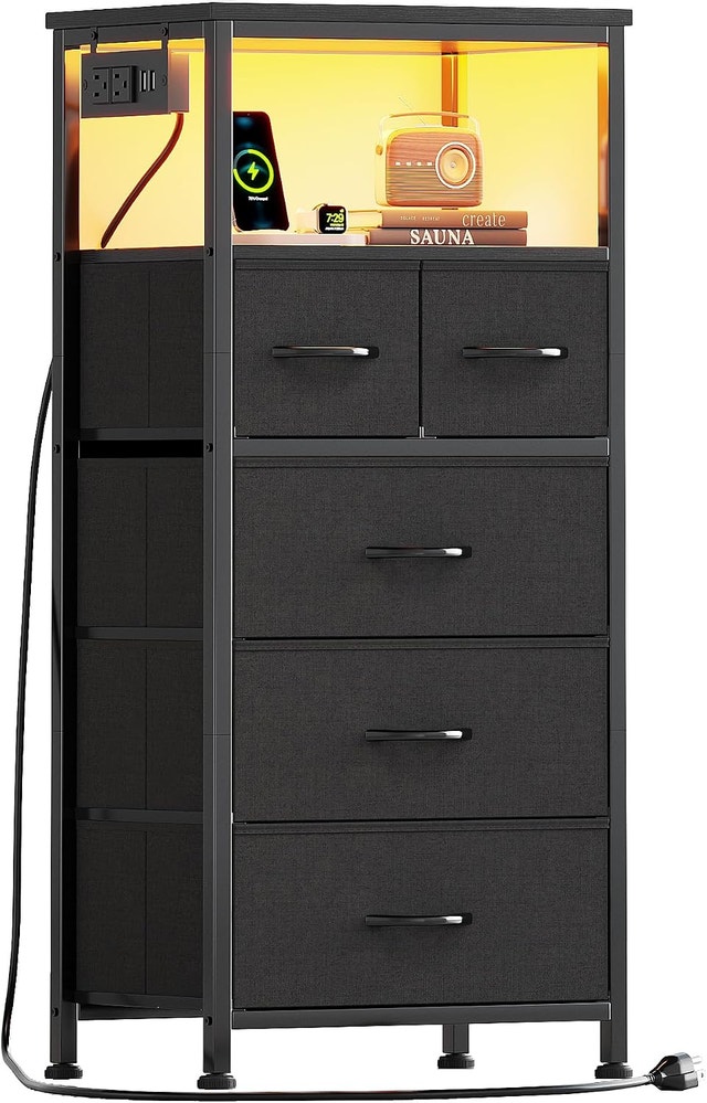 Dresser for Bedroom, Night Stands with Charging