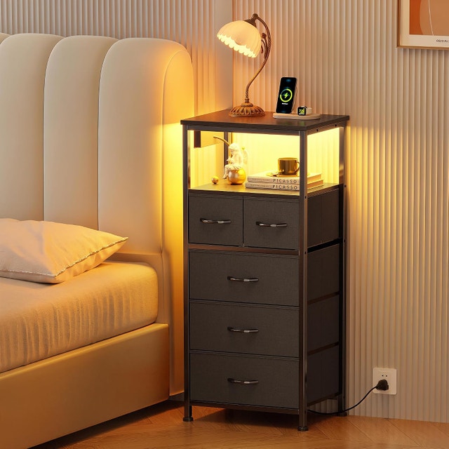 Dresser for Bedroom, Night Stands with Charging - photo 2