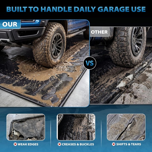 7'9" x 16' Garage Floor Mat, 610GSM PVC Containment Mat - photo 4