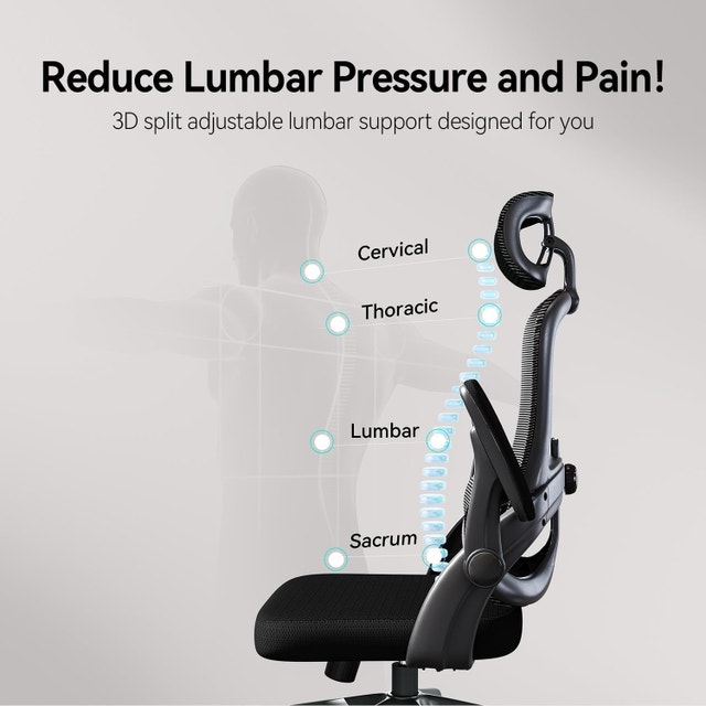 SIHOO M102C Ergonomic Office Chair, Black | High Back - photo 4