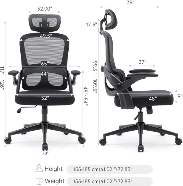 SIHOO M102C Ergonomic Office Chair, Black | High Back - photo 2