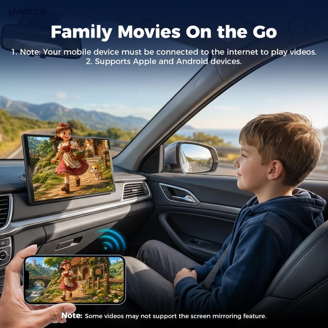 LAMTTO 11" Wireless CarPlay Screen with in-Cell Display - photo 4