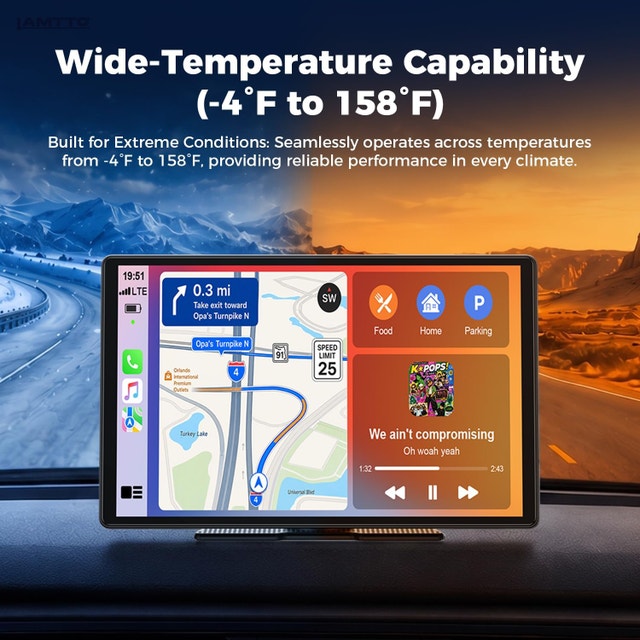 LAMTTO 11" Wireless CarPlay Screen with in-Cell Display - photo 5