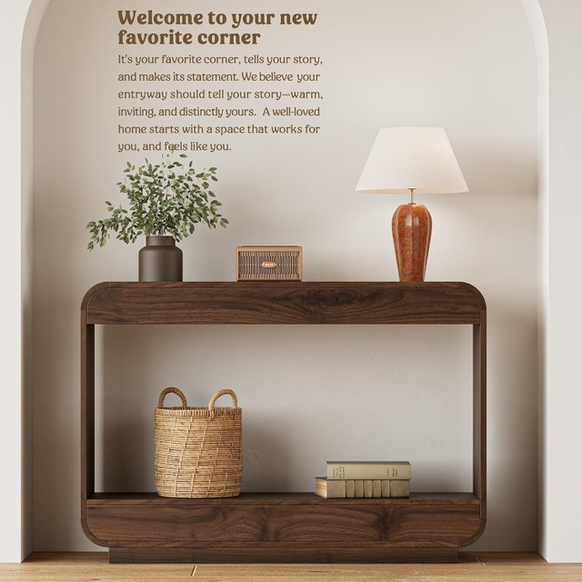 Lulive Waterfall Entryway Table, 43 Inch Console Table - photo 5
